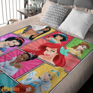 Alternative view of Happy Personalized Disney Princess Blanket Fleece Customized Blanket