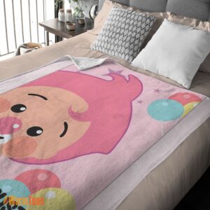 Alternative view of Happy Pink Plim Plim Love Blanket Fleece Customized Blanket
