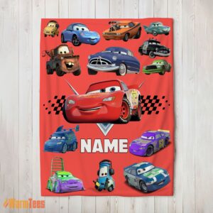Happy Pixar Cartoon Cars Character Blanket Fleece Customized Blanket