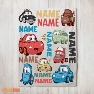 Happy Pixar Cartoon Cars Cute Character Blanket Fleece Customized Blanket