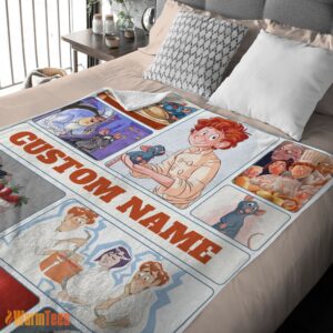 Alternative view of Happy Pixar Ratatouille Linguini and Remy With Friends Blanket Fleece Customized Blanket