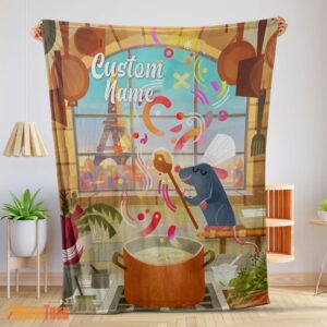 Happy Pixar Ratatouille Warm & Soft Remy Chief Blanket Fleece Customized Blanket