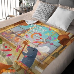 Alternative view of Happy Pixar Ratatouille Warm & Soft Remy Chief Blanket Fleece Customized Blanket