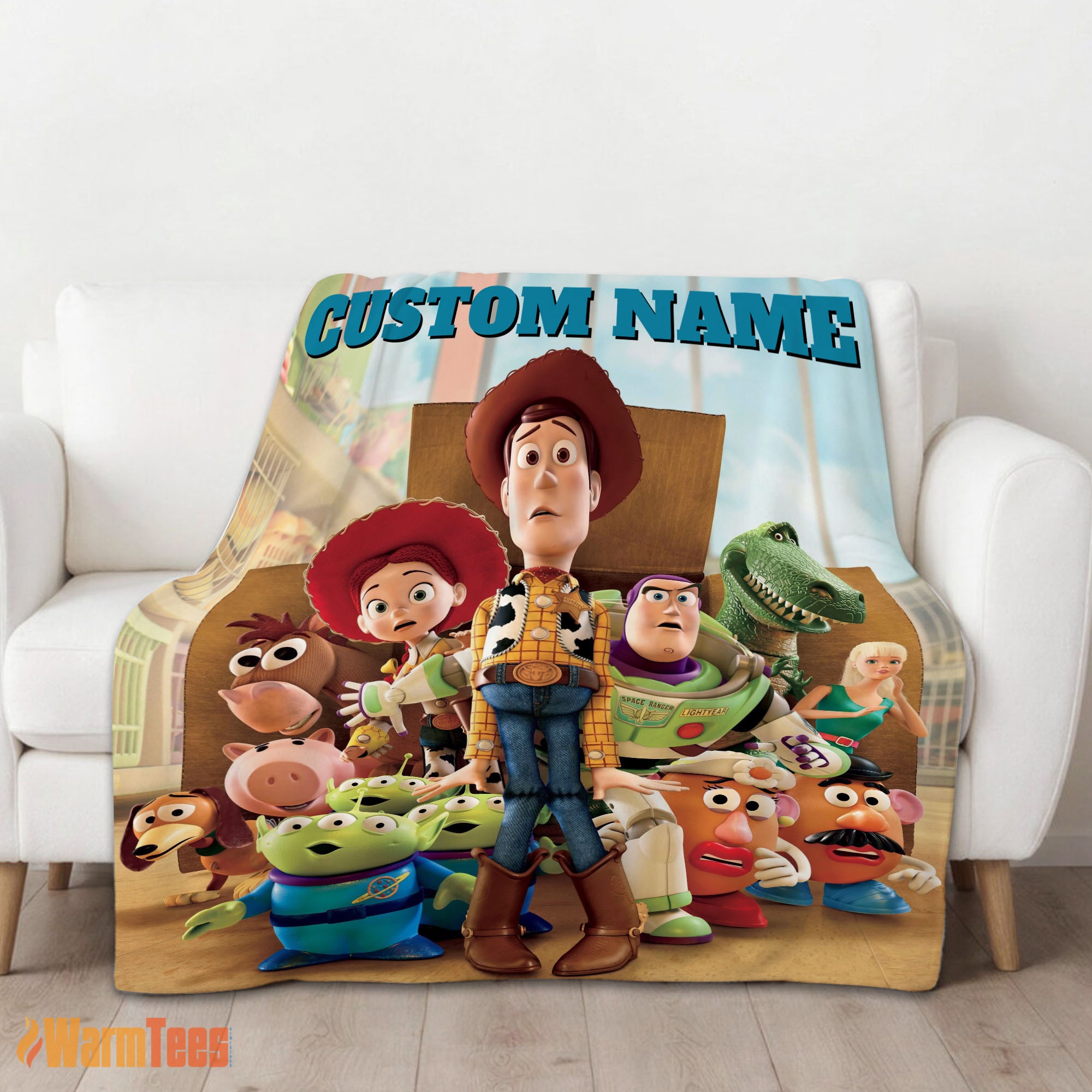 Happy Pixar Toy Story Character Woody With Friends Blanket Fleece Customized Blanket - Image 2