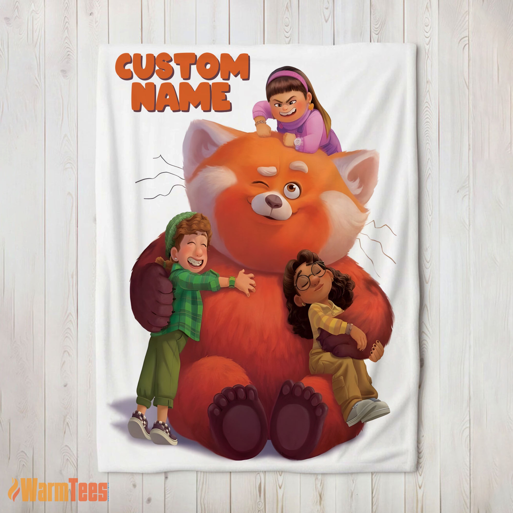 Happy Pixar Turning Red With Friends Blanket Fleece Customized Blanket