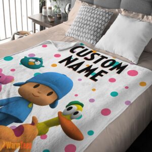 Alternative view of Happy Pocoyo And Friends Blanket Fleece Customized Blanket