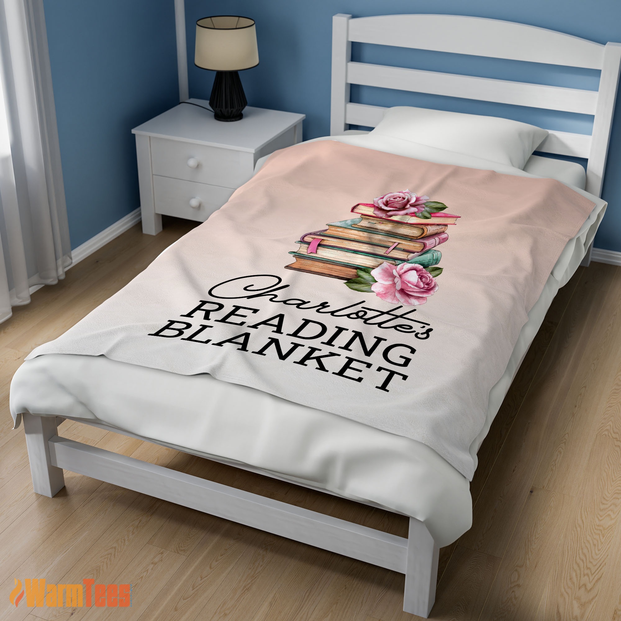 Happy Pretty Vintage Book Reading Blanket Fleece Customized Blanket - Image 3