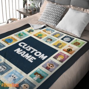 Alternative view of Happy Star Wars Chibi Character Blanket Fleece Customized Blanket