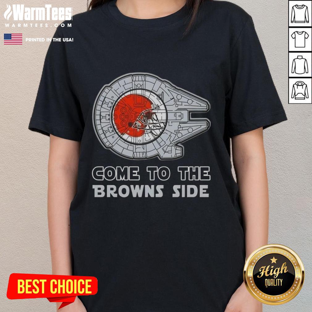 Happy Star Wars Come To The Cleveland Browns Side T-Shirt - Image 3