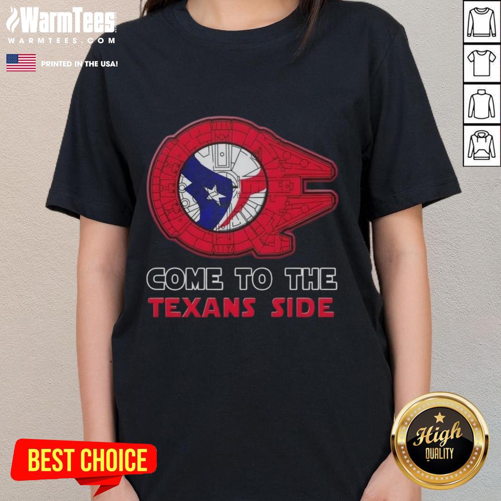 Happy Star Wars Come To The Houston Texans Side T-Shirt - Image 3