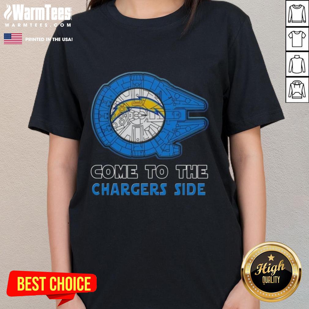 Happy Star Wars Come To The Los Angeles Chargers Side T-Shirt - Image 3