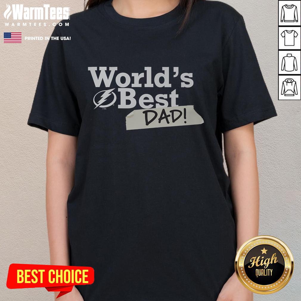 Happy Tampa Bay Lightning World's Best Dad T-Shirt - Image 3
