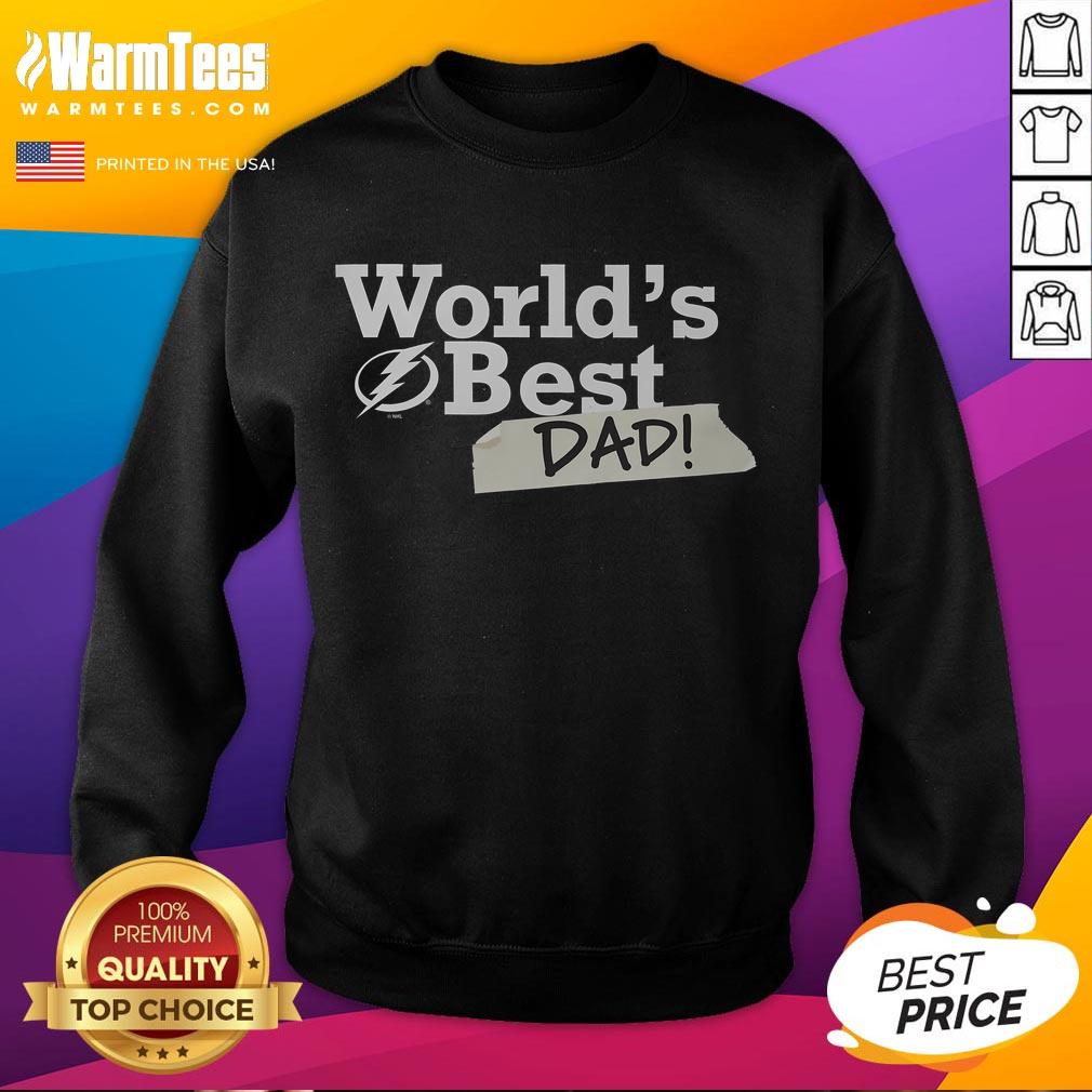 Happy Tampa Bay Lightning World's Best Dad T-Shirt - Image 5