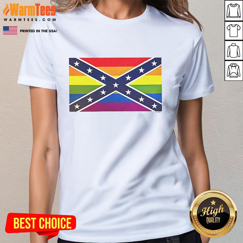 Happy The Confederate Flag Happy Pride Month Gay Pride Lgbt T-Shirt - Image 3