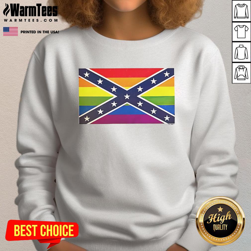 Happy The Confederate Flag Happy Pride Month Gay Pride Lgbt T-Shirt - Image 5