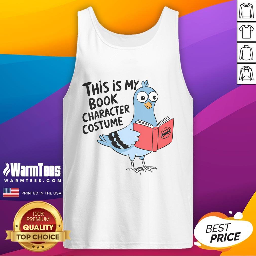 Happy This Is My Book Character Costume Pigeon Reading T-Shirt - Image 4
