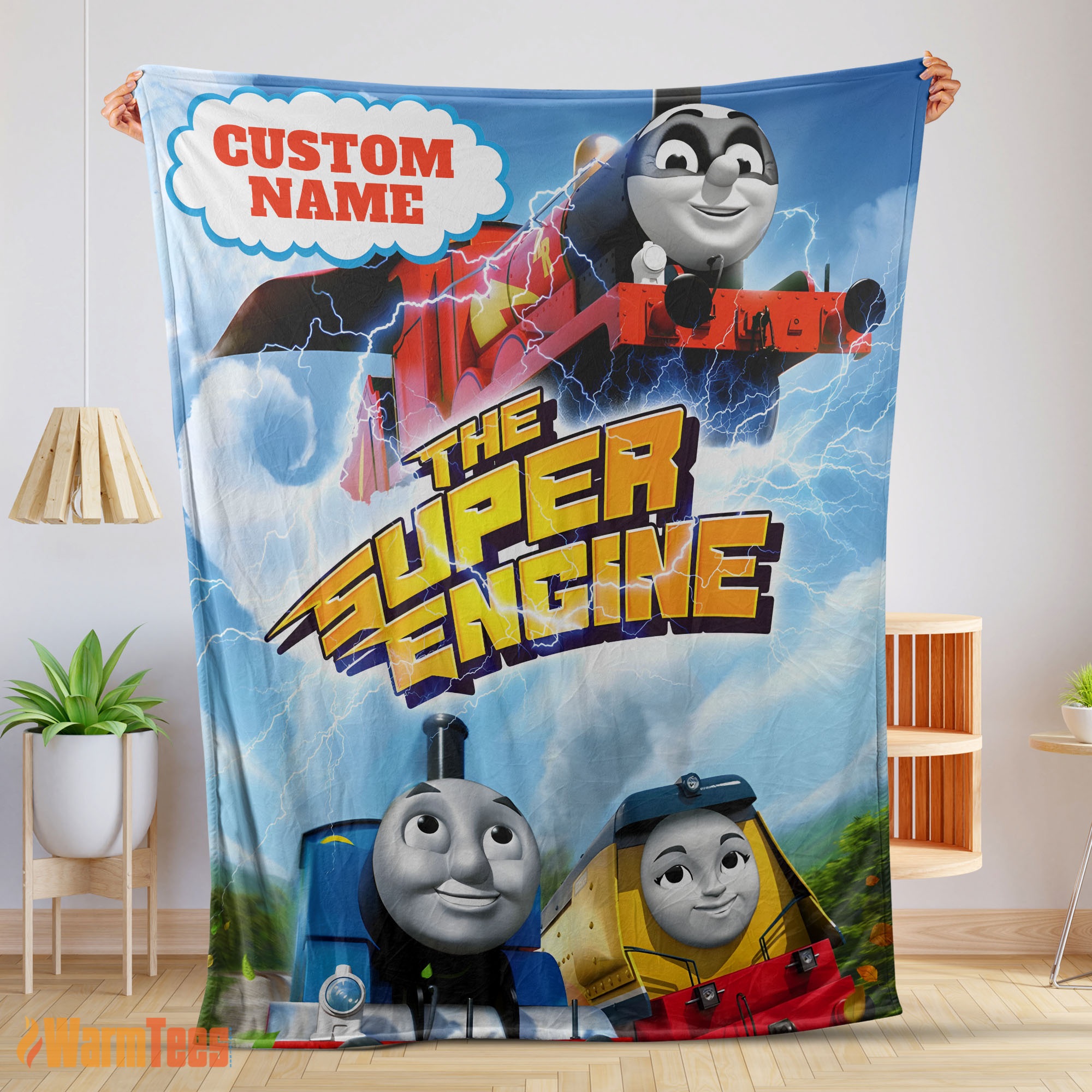 Happy Thomas & Friends The Super Engine Poster Blanket Fleece Customized Blanket