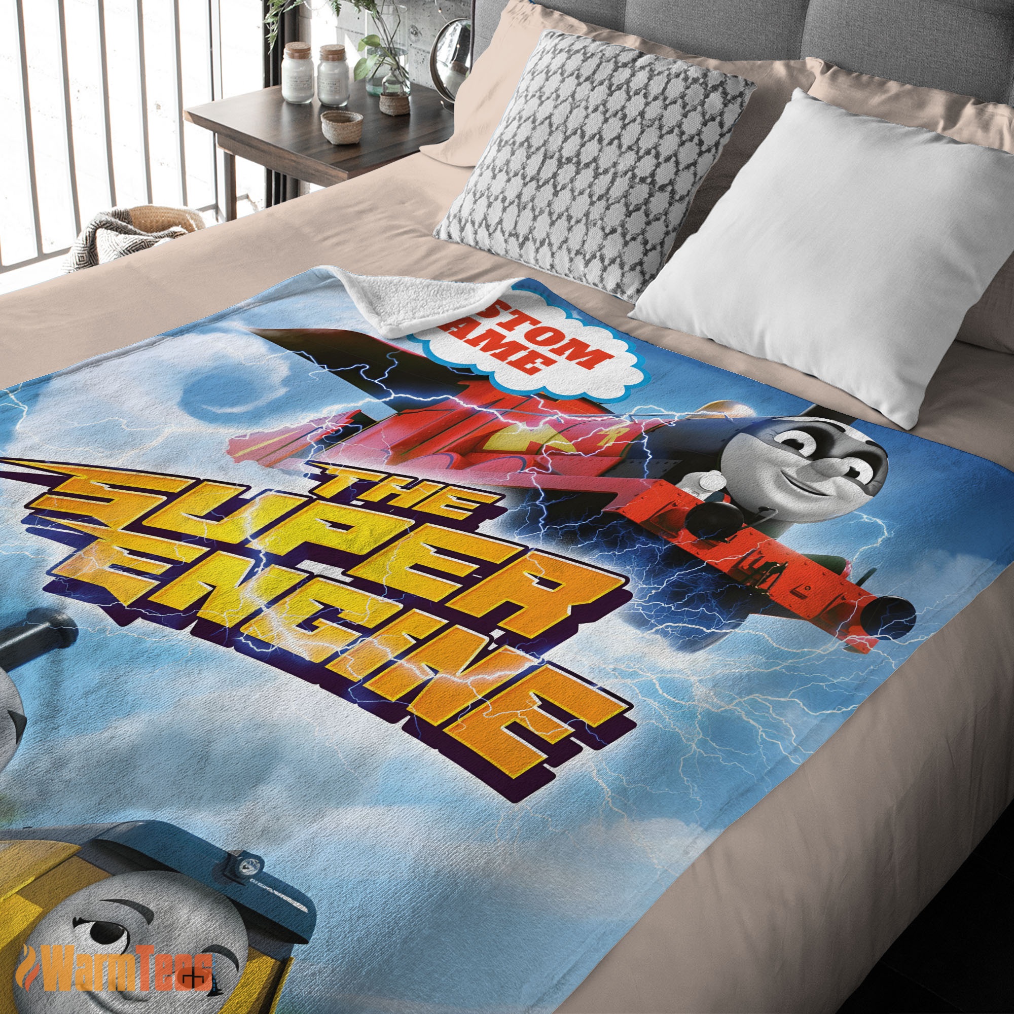 Happy Thomas & Friends The Super Engine Poster Blanket Fleece Customized Blanket - Image 2