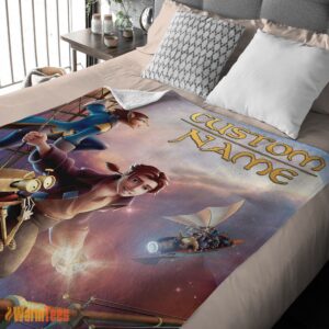 Alternative view of Happy Treasure Planet Movie Poster Blanket Fleece Customized Blanket