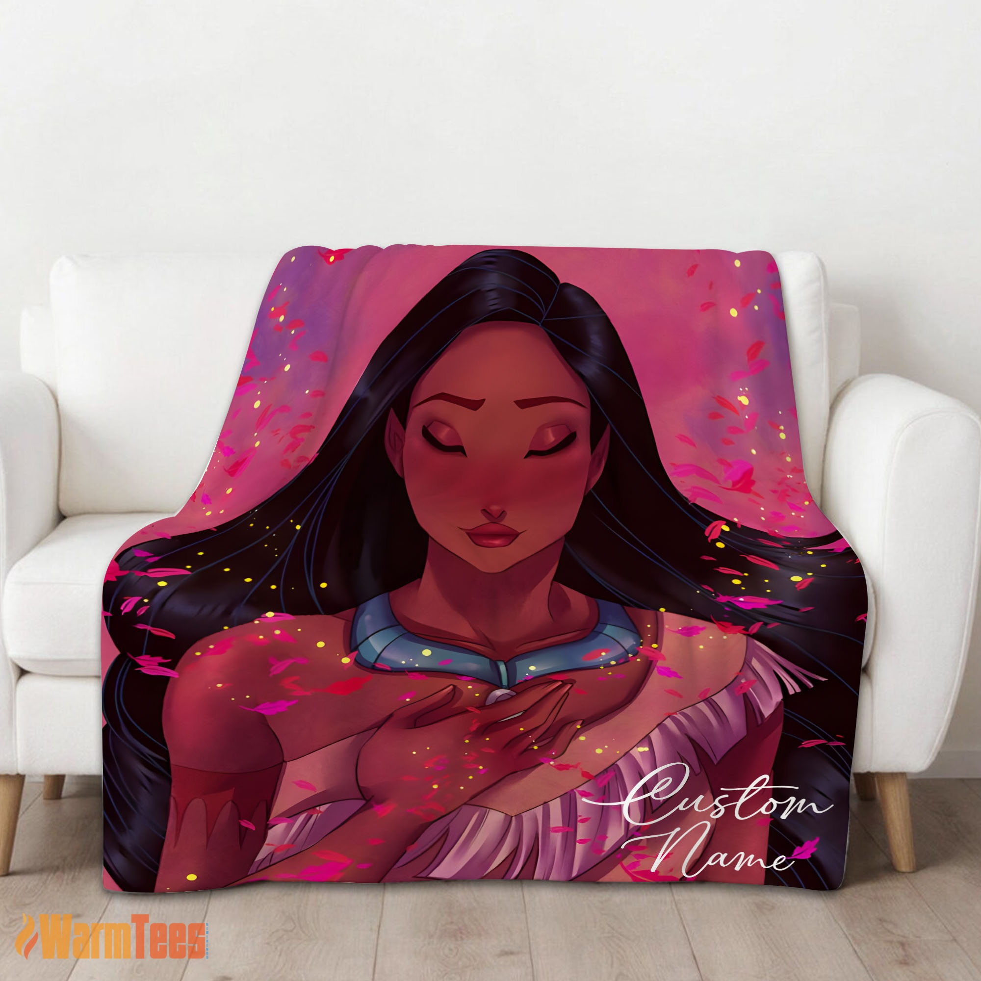 Happy Whispers Of The Wind Pocahontas Colors Of The Wind Blanket Fleece Customized Blanket - Image 2