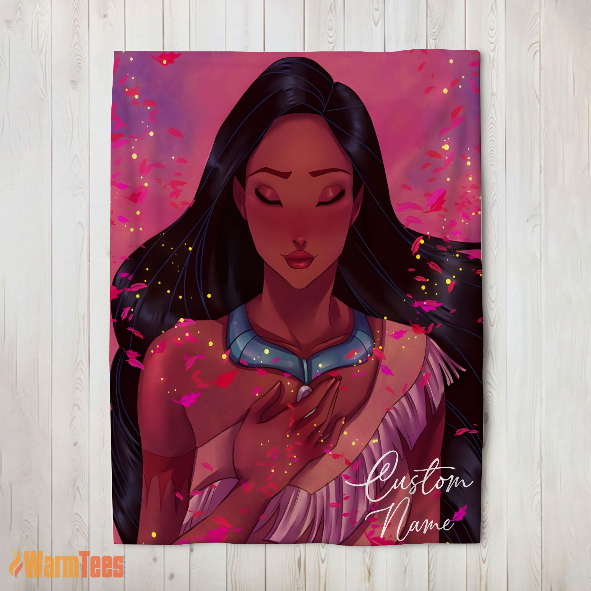 Happy Whispers Of The Wind Pocahontas Colors Of The Wind Blanket Fleece Customized Blanket