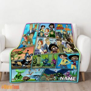 Alternative view of Happy Wild Kratts Creature Adventures Collage Blanket Fleece Customized Blanket