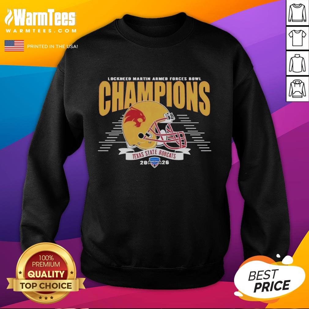 Hot 2026 Armed Forces Bowl Celebrate Texas State Bobcats Football Champions T-Shirt - Image 5