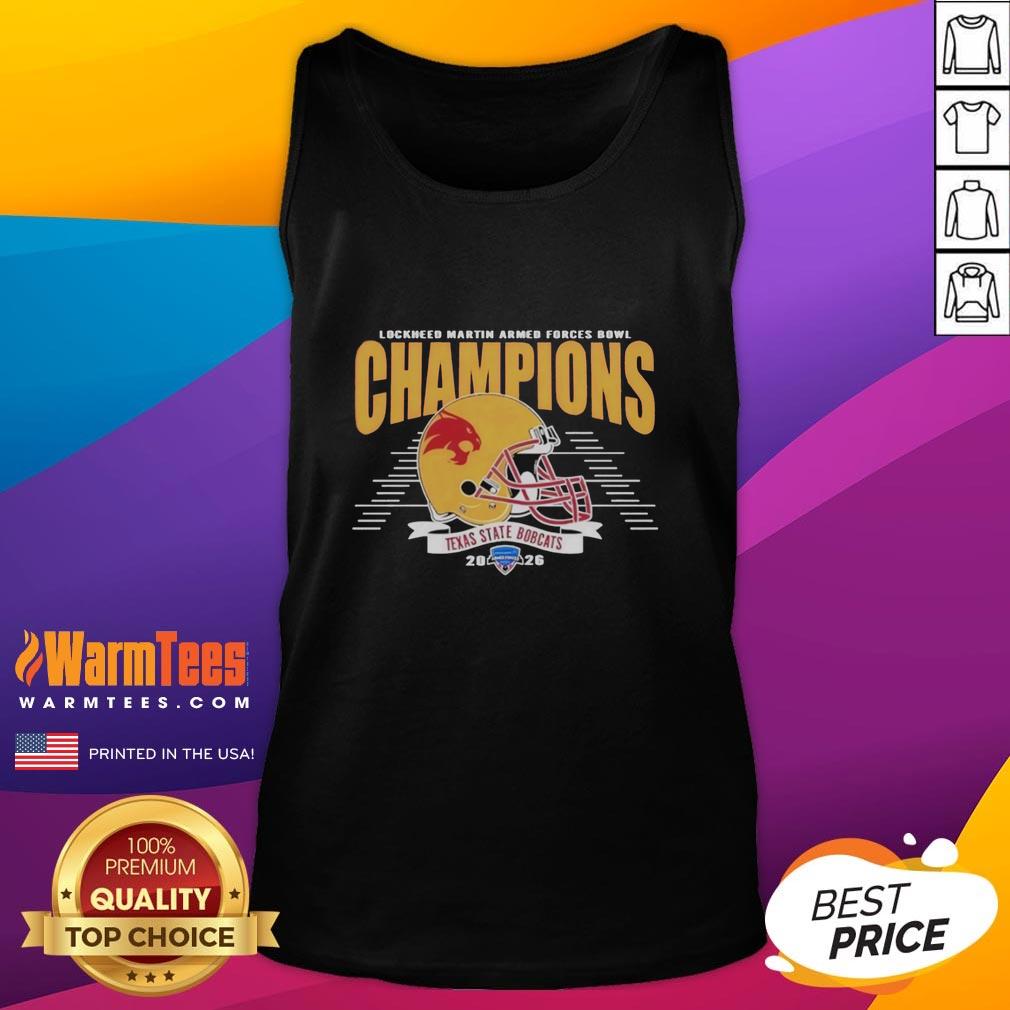 Hot 2026 Armed Forces Bowl Celebrate Texas State Bobcats Football Champions T-Shirt - Image 4