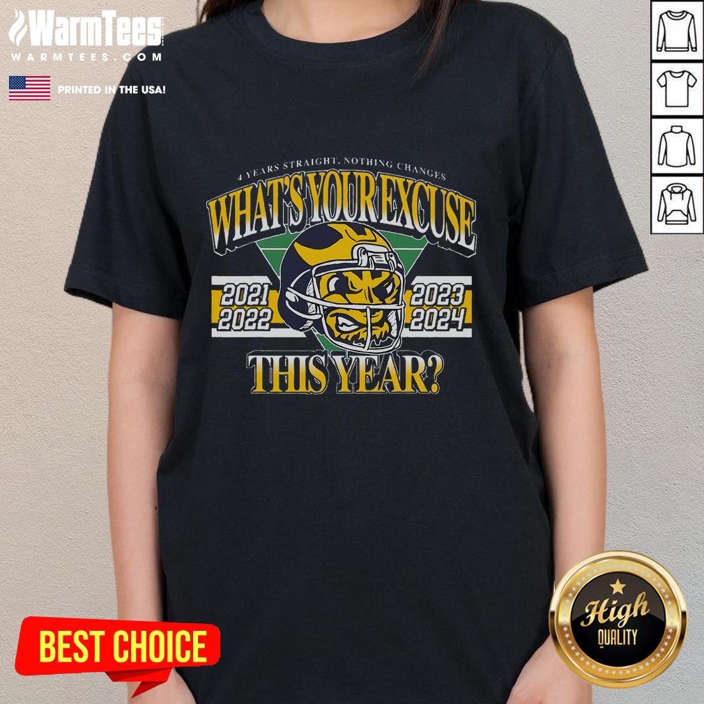 Hot 4 Years Straight Nothing Change What's Your Excuse This Year T-Shirt - Image 3