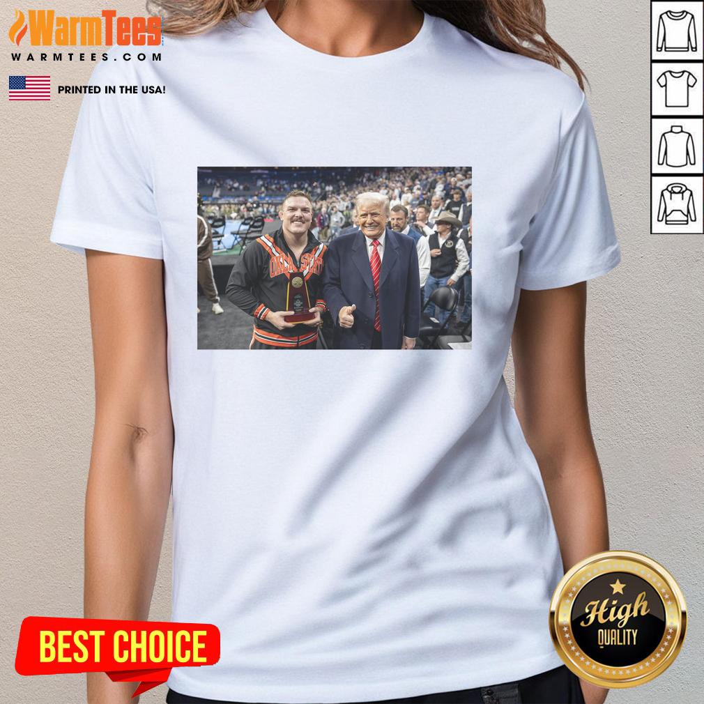 Hot Best boss In The Business Wyatt Hendrickson Donald Trump USA Wrestling Legend T-Shirt - Image 3