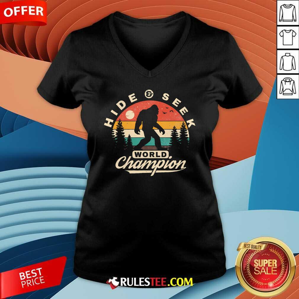 Hot Bigfoot Hide And Seek World Champion Sasquatch T-Shirt - Image 4
