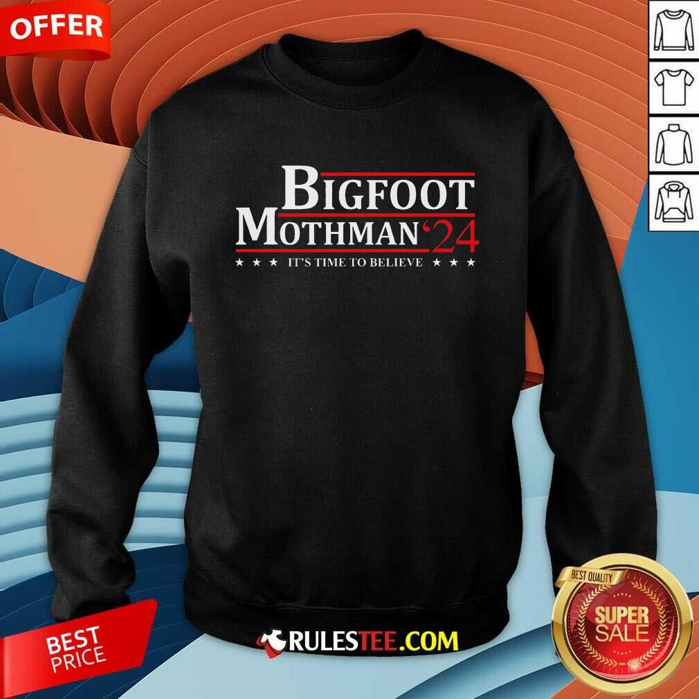 Hot Bigfoot Mothman President 2024 Election Campaign T-Shirt - Image 3