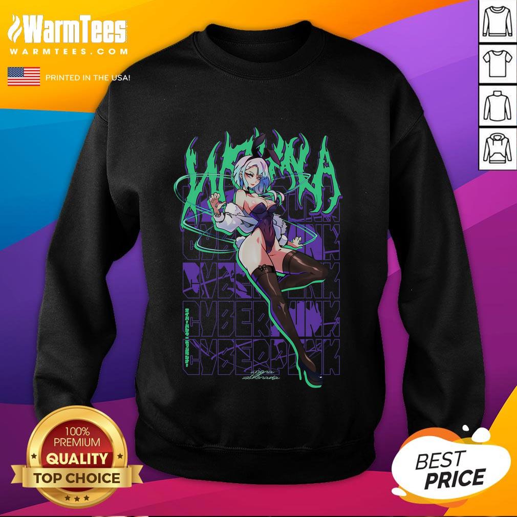 Hot Bunny Girl Lucy Cyberpunk T-Shirt - Image 5