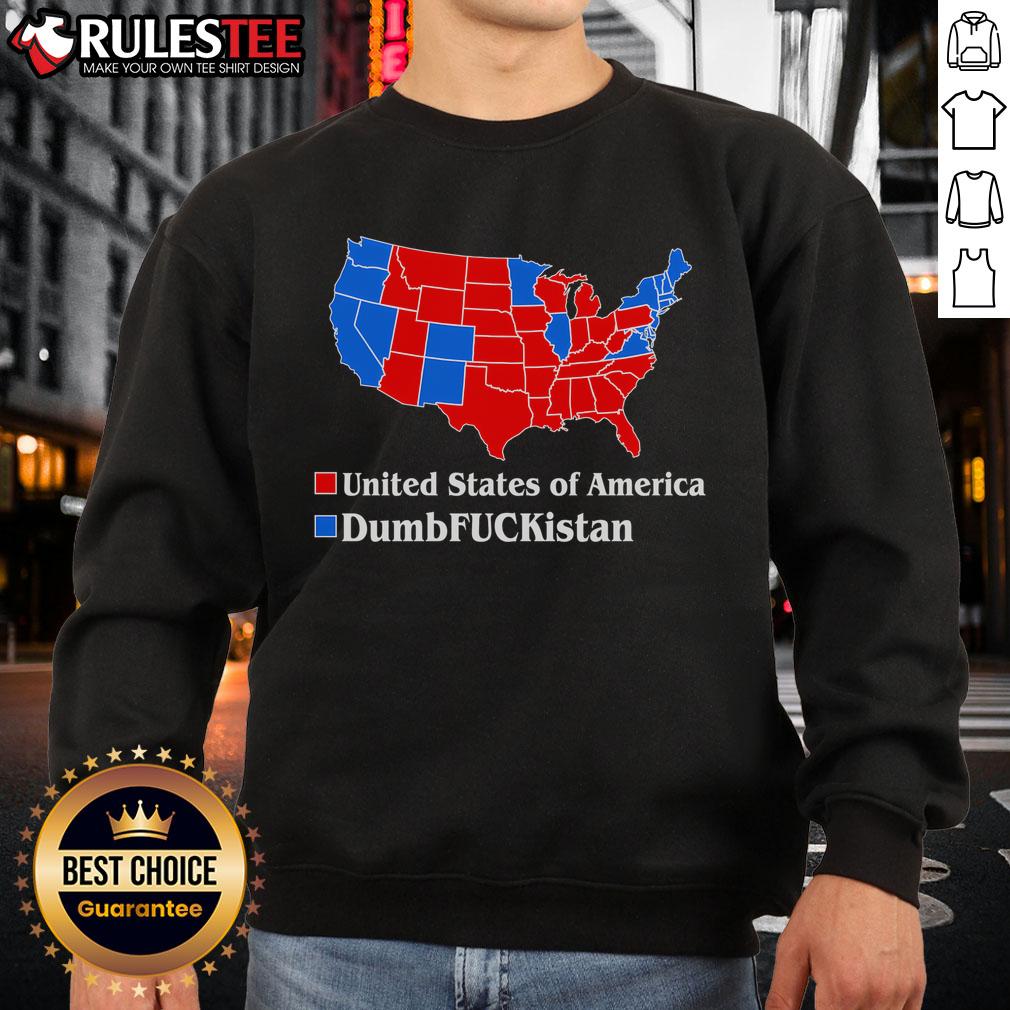 Hot Dumb FCKistan Vs United States Of America Election Map Republicans T-Shirt - Image 5