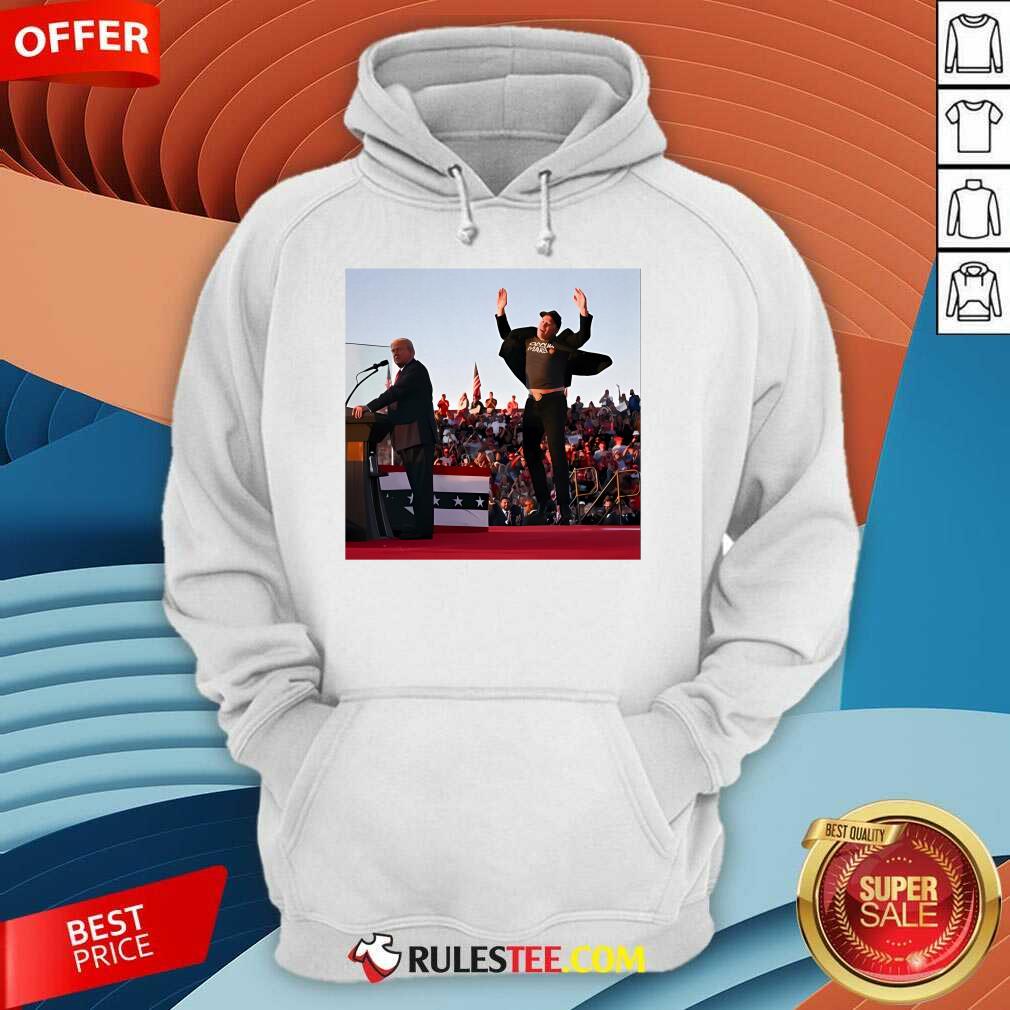 Hot Elon Musk Jumped For Trump At Butler Rally Poster T-Shirt - Image 5