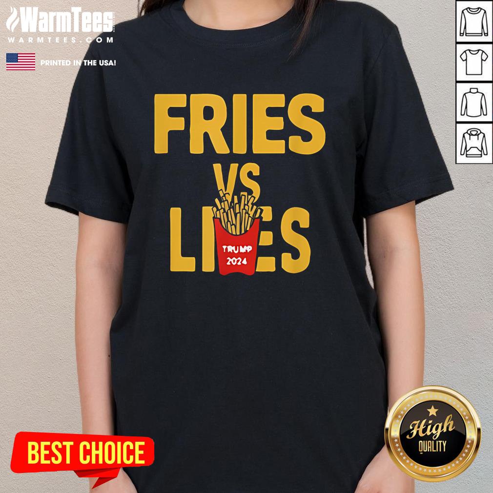 Hot Fries Vs Lies Trump 2024 Trump Vance T-Shirt - Image 2