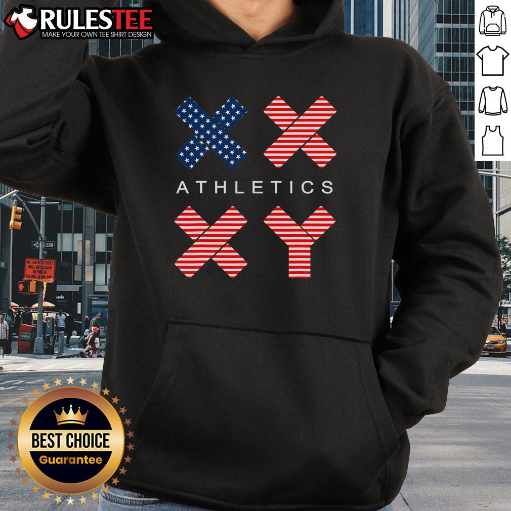 Hot Gender Genetic American Flag XX XY Athletics T-Shirt - Image 2