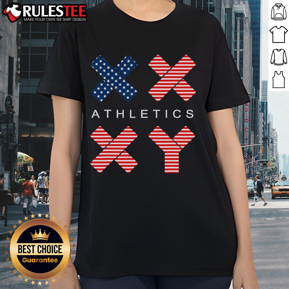 Hot Gender Genetic American Flag XX XY Athletics T-Shirt - Image 3