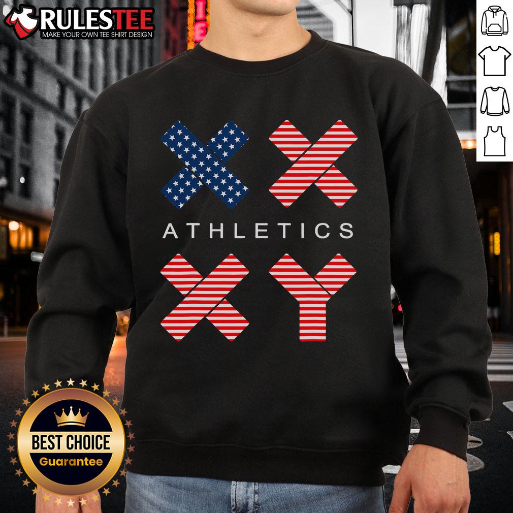 Hot Gender Genetic American Flag XX XY Athletics T-Shirt - Image 5