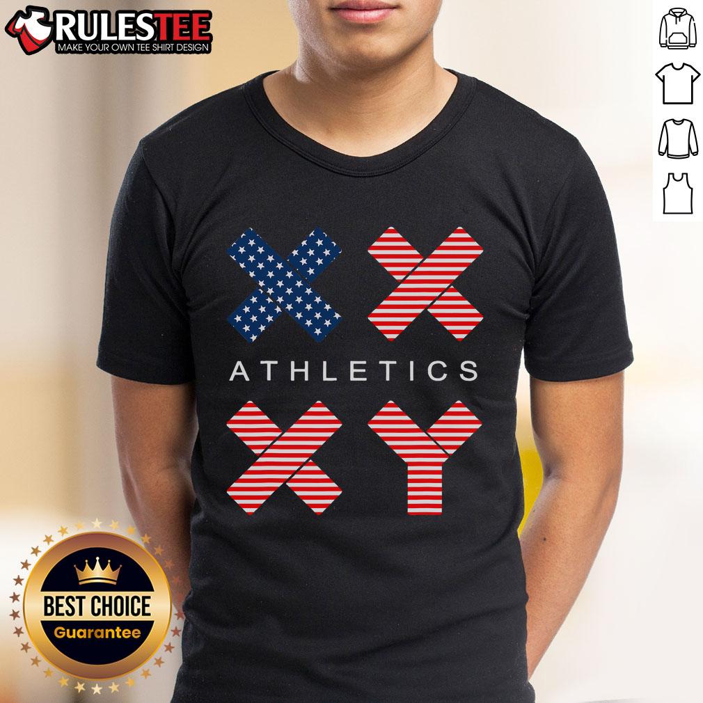 Hot Gender Genetic American Flag XX XY Athletics T-Shirt