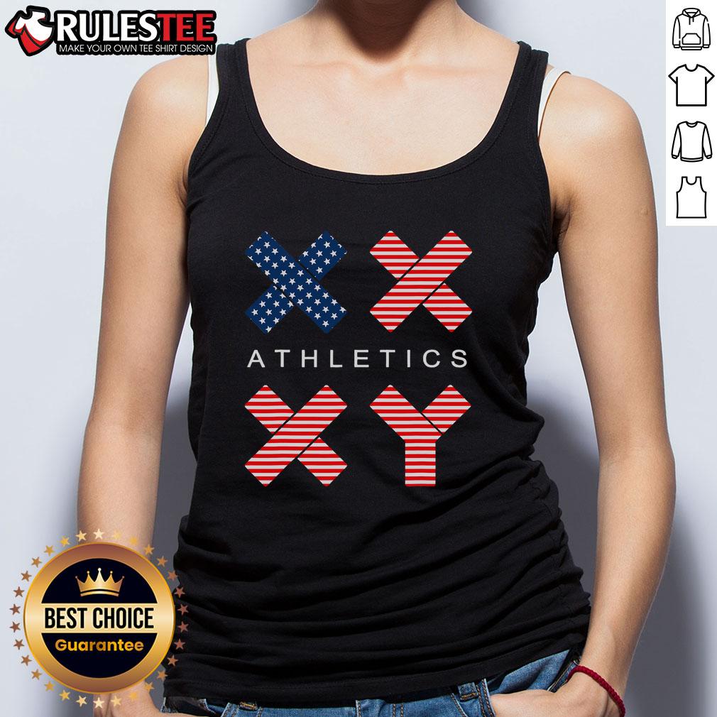 Hot Gender Genetic American Flag XX XY Athletics T-Shirt - Image 4