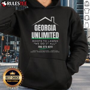 Alternative view of Hot Georgia Unlimited Roofs To Lawns We Do It All T-Shirt