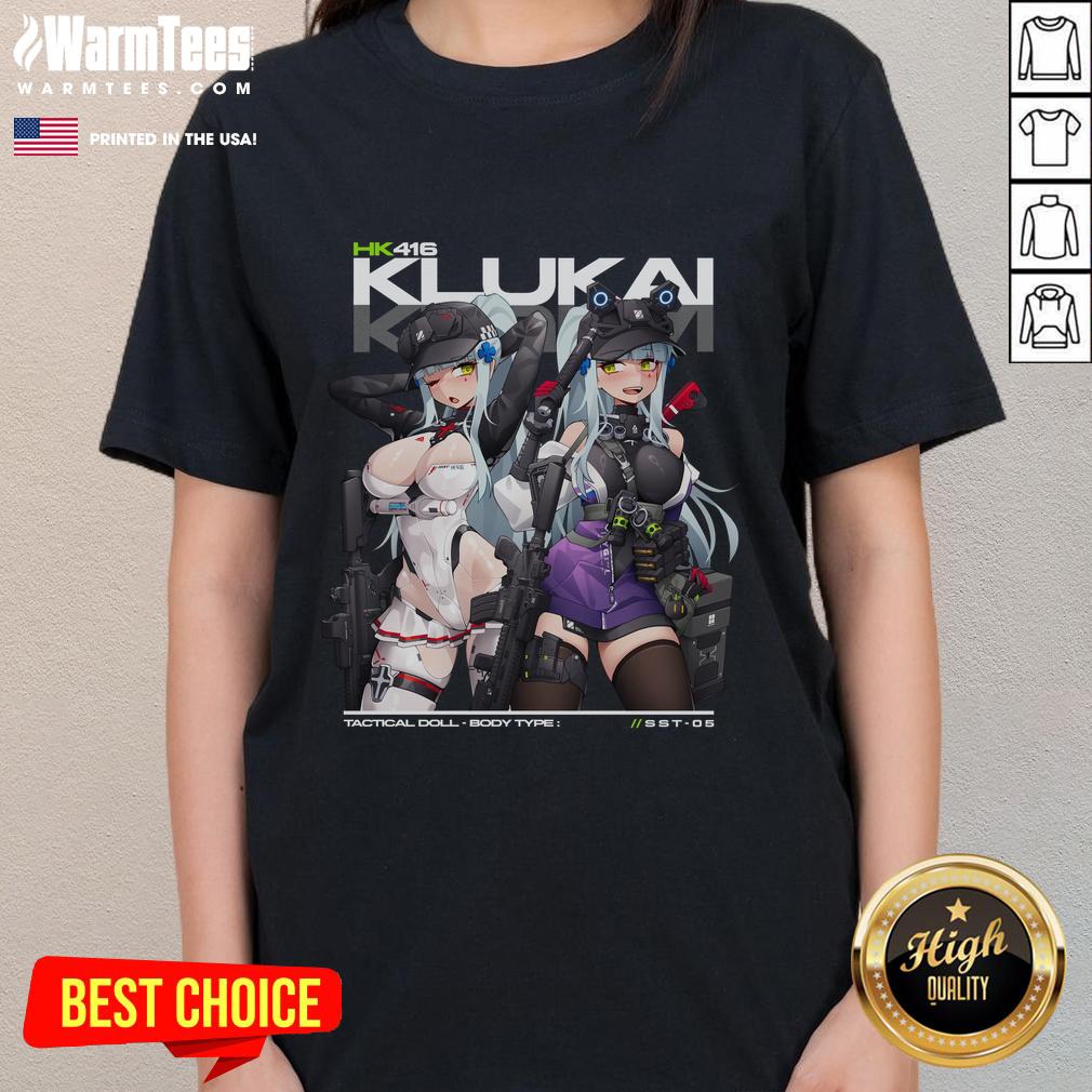 Hot HK416 Klukai Girl's Frontline 2 Exilium T-Shirt - Image 3