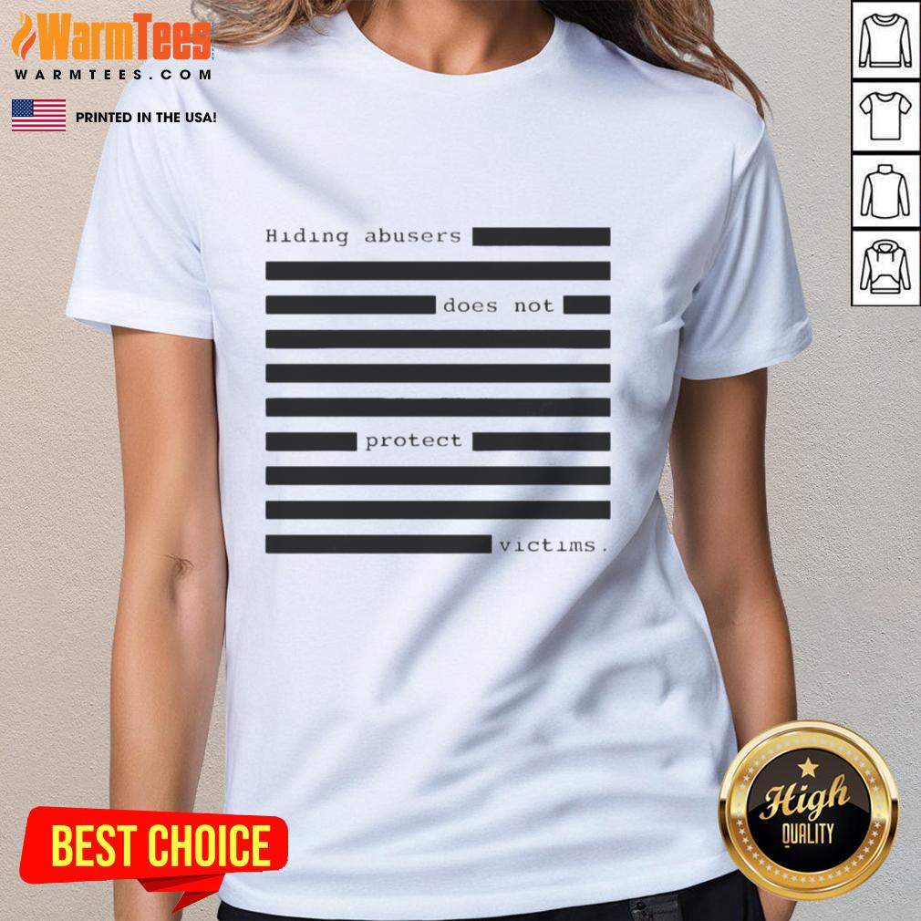 Hot Hiding Abusers Does Not Protect Victims T-Shirt - Image 3