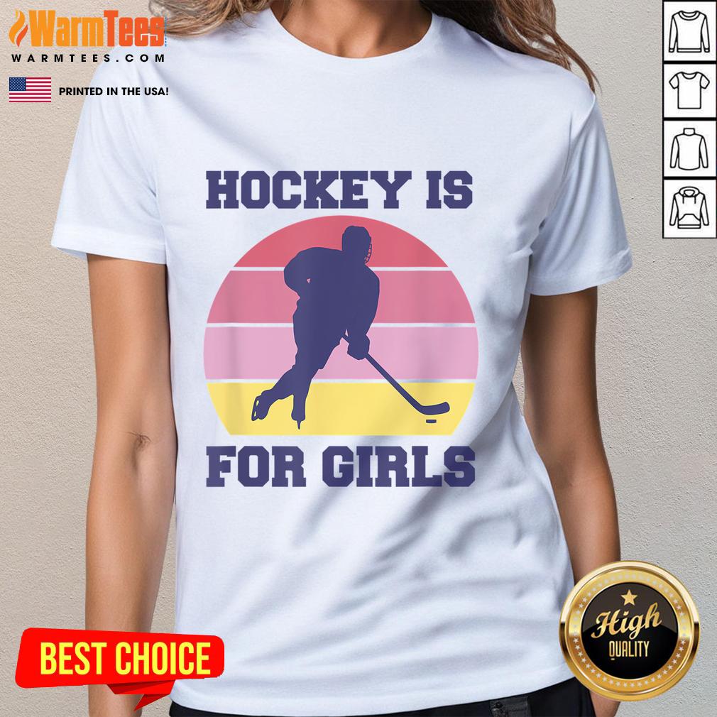 Hot Hockey Is For Girl T-Shirt - Image 3