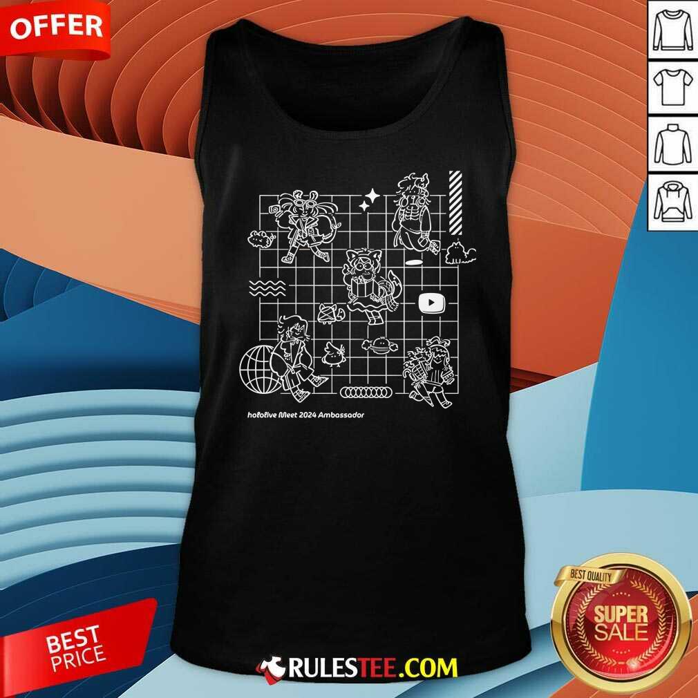 Hot Hololive Meet 2024 Ambassadors Deformed Illustration T-Shirt - Image 5