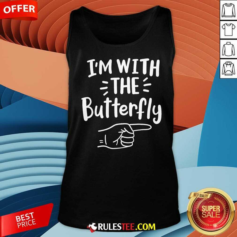 Hot I'm With The Butterfly Halloween T-Shirt - Image 5