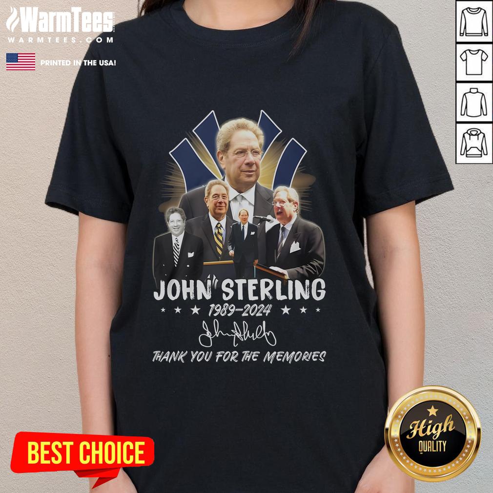 Hot John Sterling 1989-2024 Thank You For The Memories T-Shirt - Image 3
