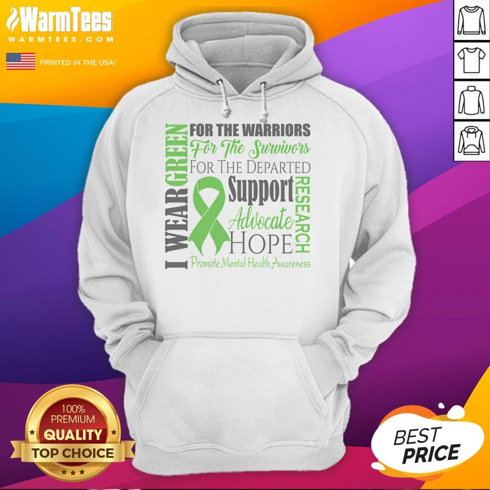 Hot Mental Health Matters Awareness Green Ribbon T-Shirt - Image 2