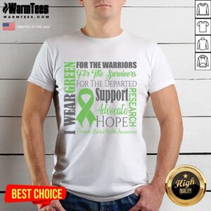 Hot Mental Health Matters Awareness Green Ribbon T-Shirt